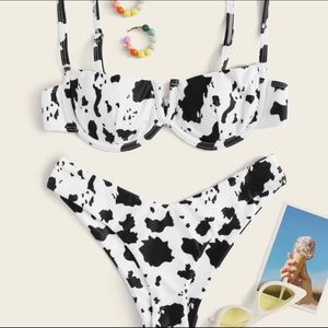 SHEIN cow print bikini